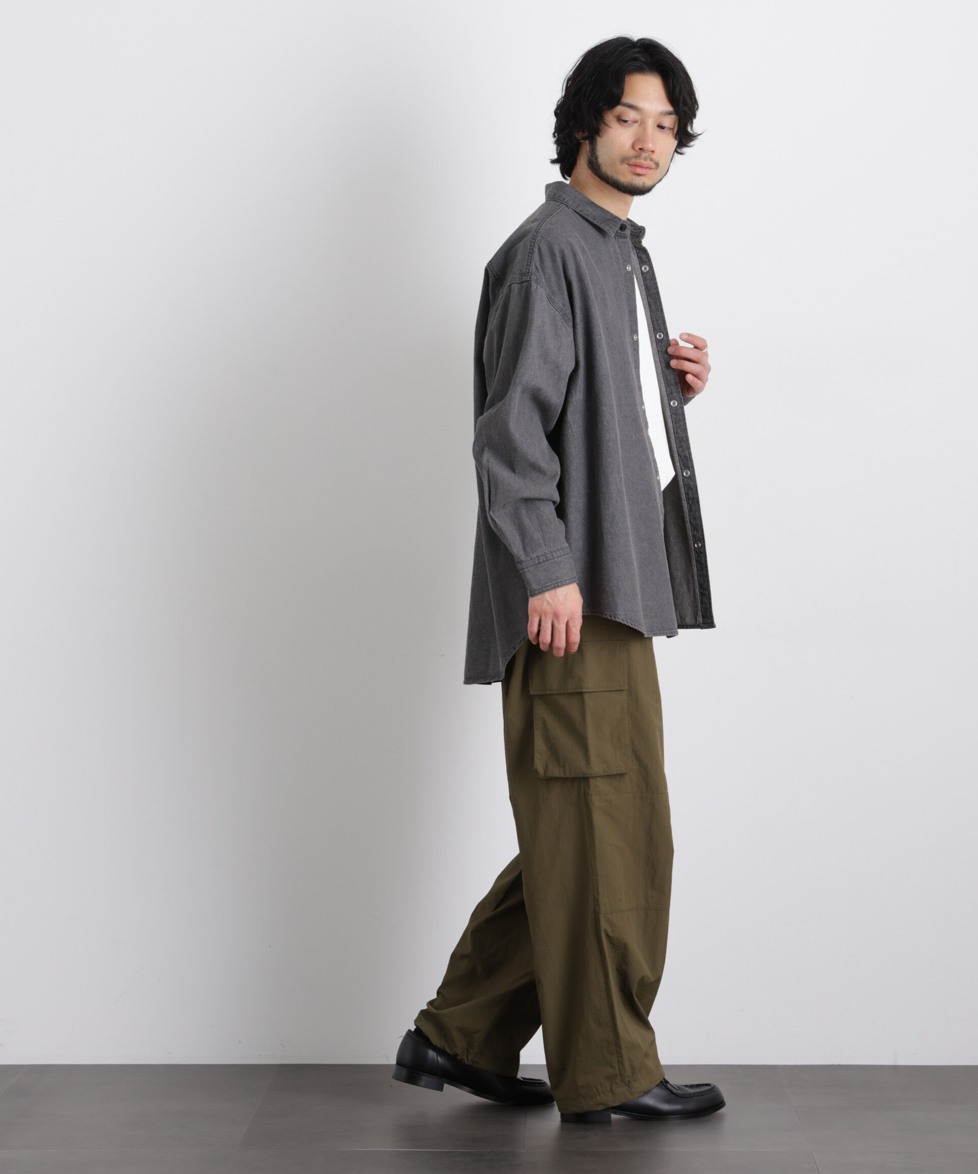 nano･universe「6.5oz リラックスデニムシャツ 長袖」|シャツ・ブラウス|