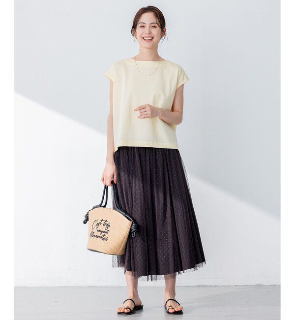 組曲「【人気商品追加分入荷！2WAY】ドットチュールリバーシブル スカート」|スカート|