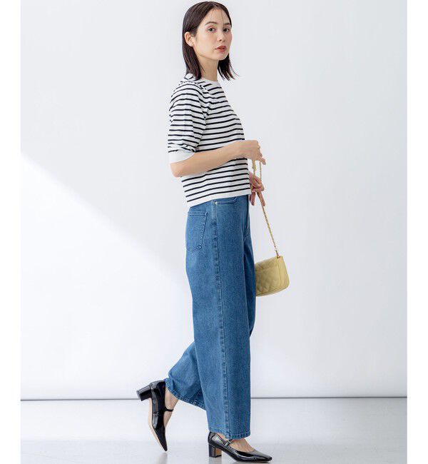 組曲「ライトデニム セミワイドパンツ」|デニム|