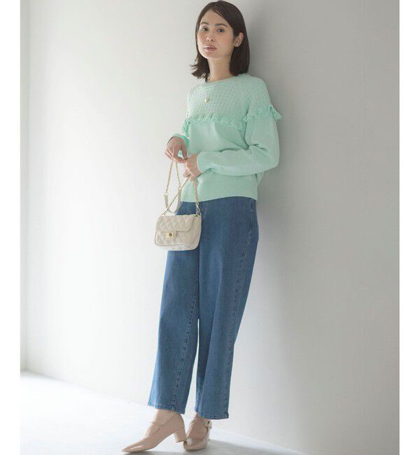 組曲「ライトデニム セミワイドパンツ」|デニム|