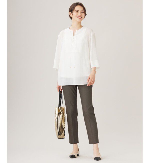 自由区「【接触冷感・UVカット・吸水速乾】シェルタリングオックステーパード パンツ」|その他|