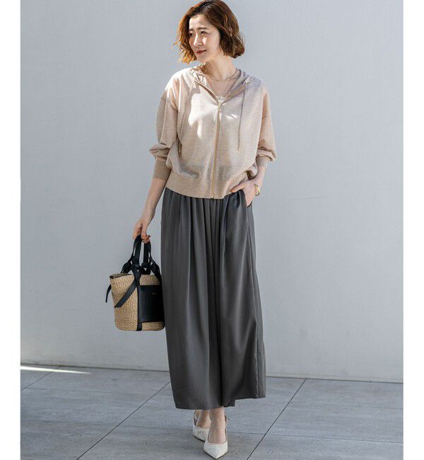 23区「シルキーサテン ギャザースカート」|スカート|