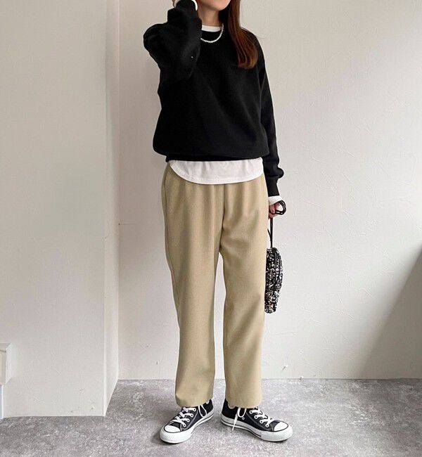 fredy emue「ウールライクスラブクロステーパードパンツ」|チノ|