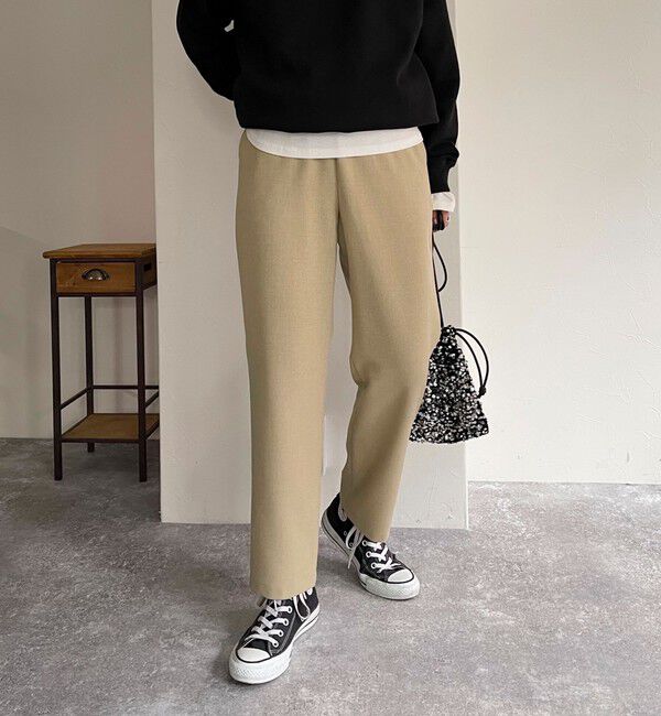 fredy emue「ウールライクスラブクロステーパードパンツ」|チノ|