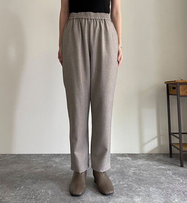 fredy emue「ウールライクスラブクロステーパードパンツ」|チノ|