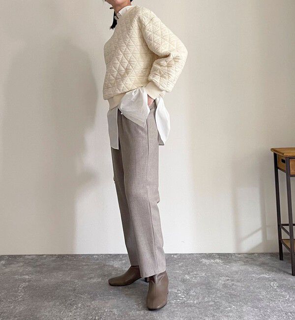 fredy emue「ウールライクスラブクロステーパードパンツ」|チノ|
