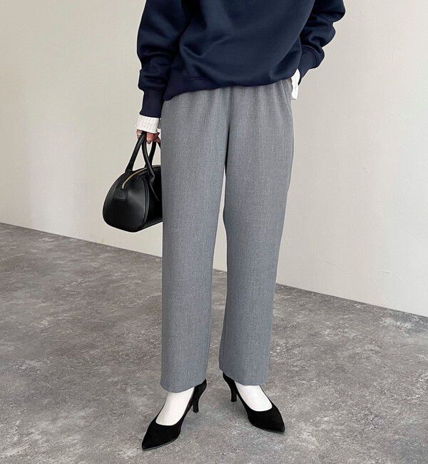 fredy emue「ウールライクスラブクロステーパードパンツ」|チノ|