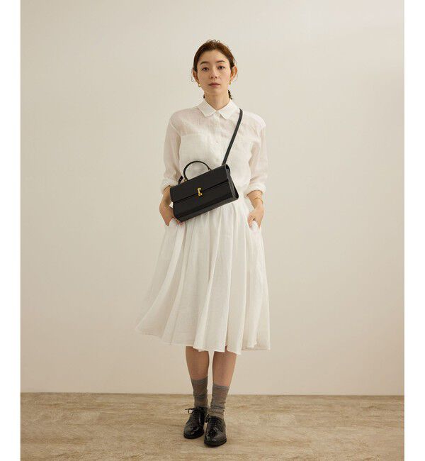 ROPE「フラップワイドレザーハンドバッグ」|ショルダー・メッセンジャー|