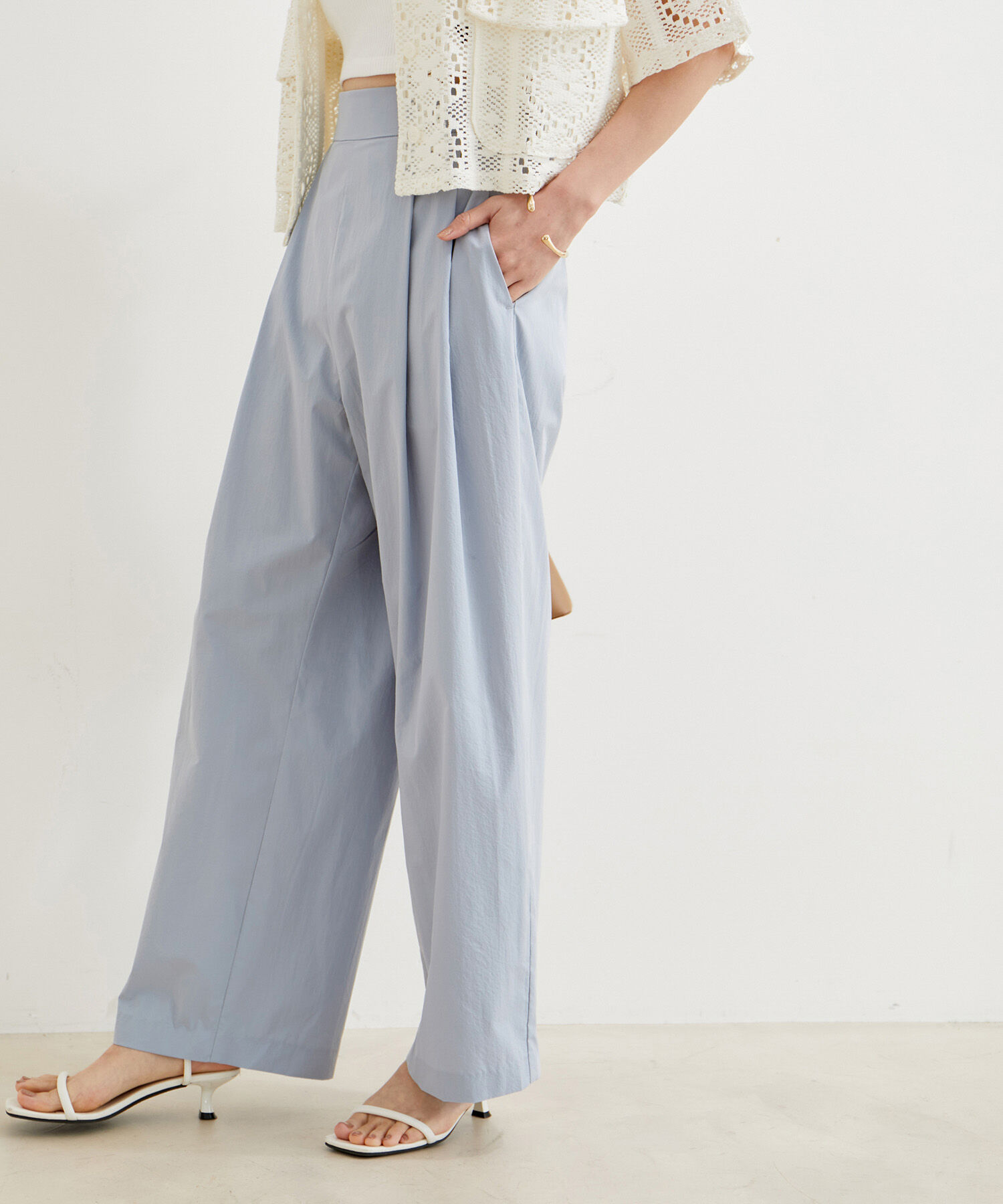 VIS「【洗える】タックギャザーパンツ」|その他|