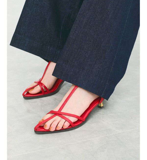 VIS「ナロークロスメタルヒールサンダル」|サンダル|