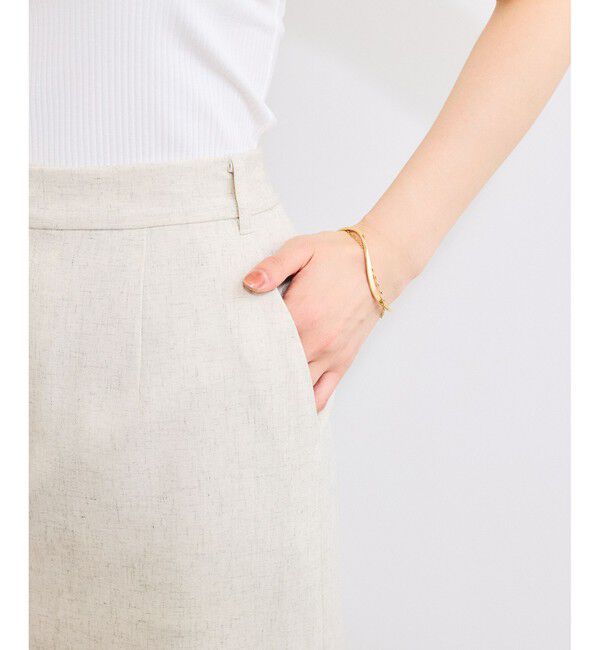 VIS「【セットアップ対応】Iラインスリットスカート」|スカート|