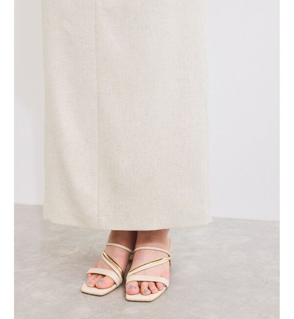 VIS「【セットアップ対応】Iラインスリットスカート」|スカート|