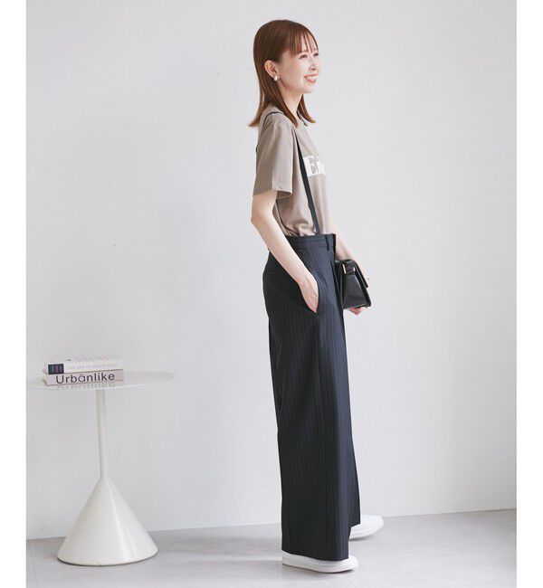 Rope&rsquo;Picnic「フレアシルエットサスペンダー付きパンツ」|チノ|