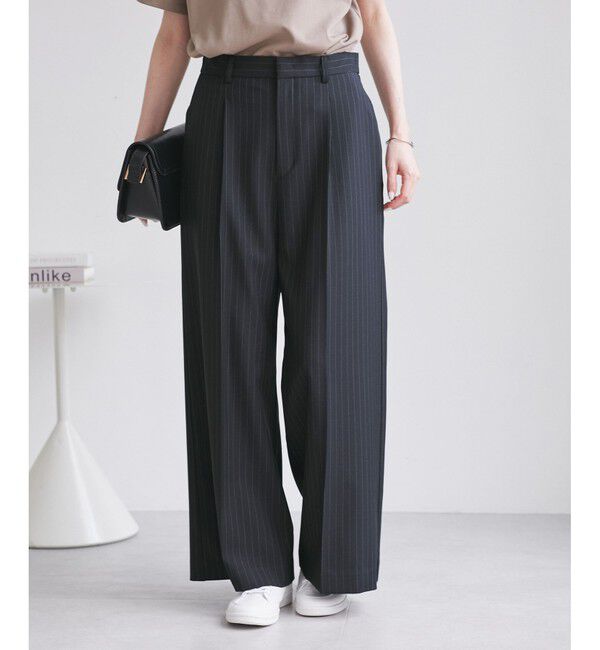 Rope&rsquo;Picnic「フレアシルエットサスペンダー付きパンツ」|チノ|