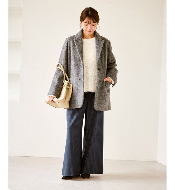 Rope&rsquo;Picnic「フレアシルエットサスペンダー付きパンツ」|チノ|