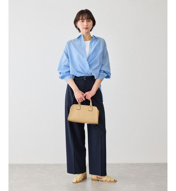 Rope&rsquo;Picnic「お着軽シャツシリーズ 無地・ストライプ 2WAYシアーブラウス/接触冷感・通気性」|シャツ・ブラウス|