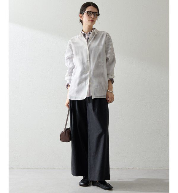 THE PAUSE「【THE PAUSE】シアーオーガンジーシャツ」|シャツ・ブラウス|