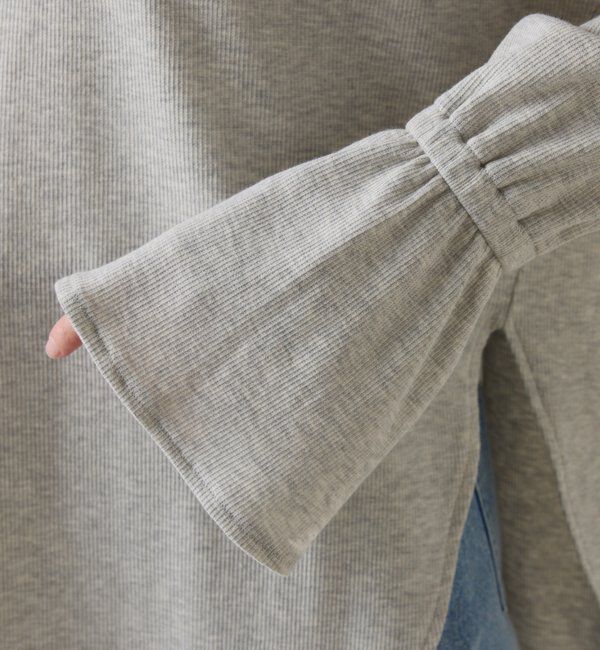  「Qanos 襟付きフリルロンT」|Tシャツ・カットソー|