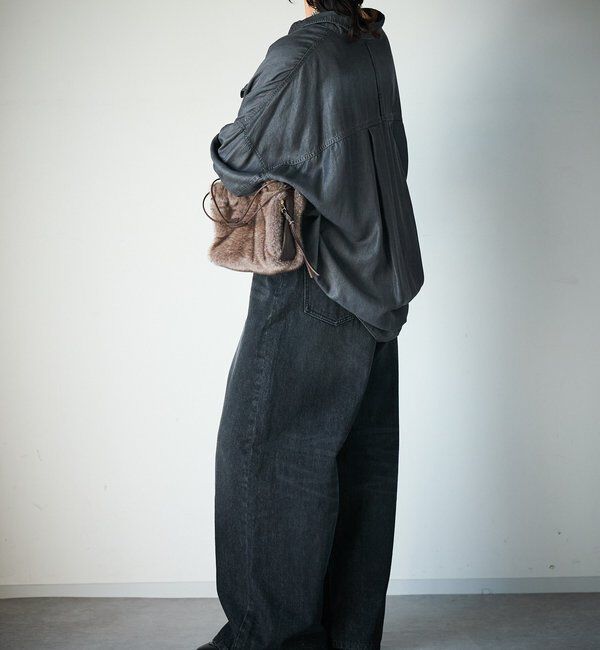  「【セットアップ可/真夏も快適！】ドレーピーデニムシャツ」|シャツ・ブラウス|