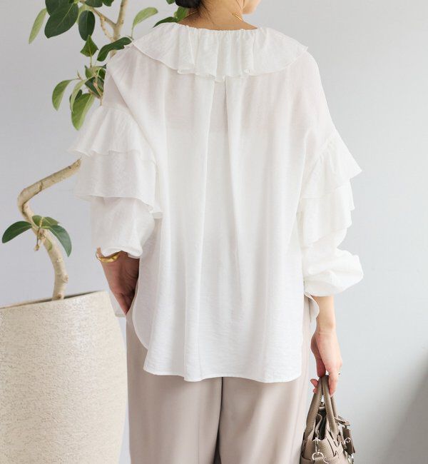  「【着映え】フリルディテールブラウス」|シャツ・ブラウス|