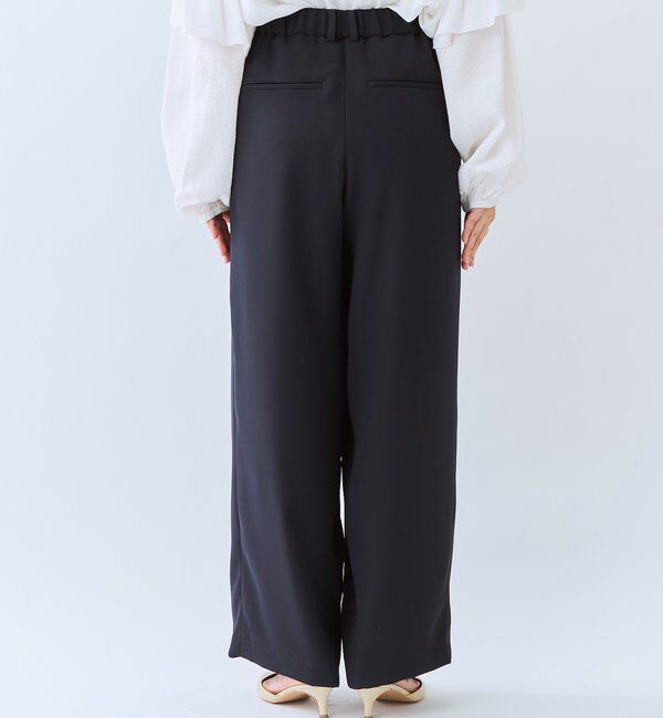  「【オケージョンや通勤に】ダブルサテンタックパンツ」|チノ|