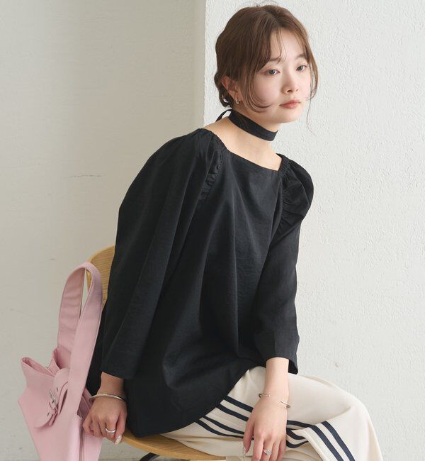  「チョーカーリボンパフブラウス」|シャツ・ブラウス|