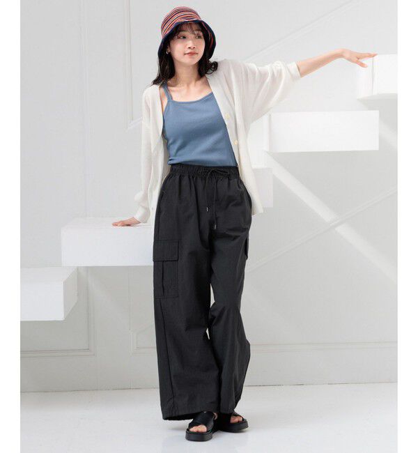 LOWRYS FARM「スタイルUPクロスカップキャミ」|Tシャツ・カットソー|