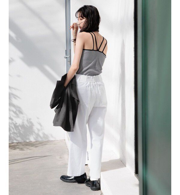 LOWRYS FARM「スタイルUPクロスカップキャミ」|Tシャツ・カットソー|