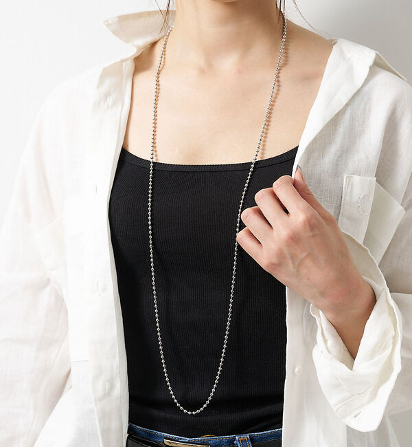 collex「【dignif】【金属アレルギー対応】 ボールチェーンネックレス3mm」|ネックレス|シルバー
