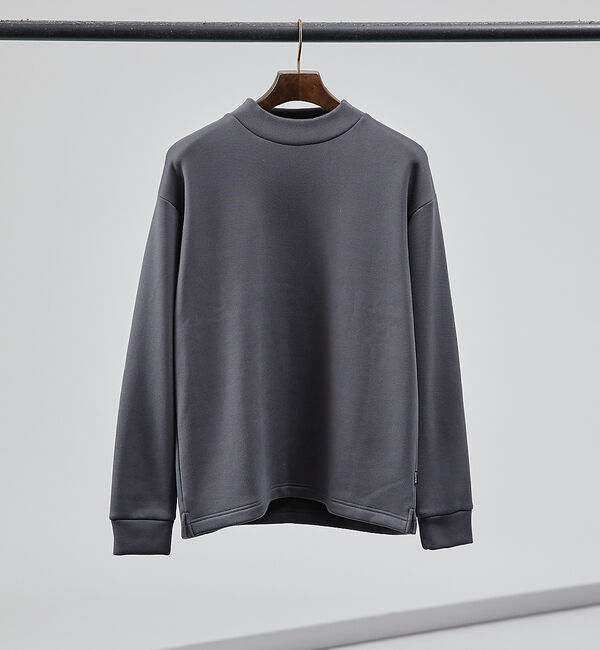 ABAHOUSE「【ふわふわ・もちもち】裏シャギー モックネック 長袖Tシャツ」|Tシャツ・カットソー|ブラック