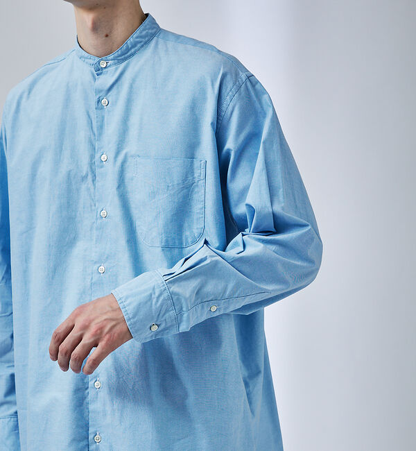 ABAHOUSE「【別注】Individualized shirts / オックス バンドカラーシ」|シャツ・ブラウス|