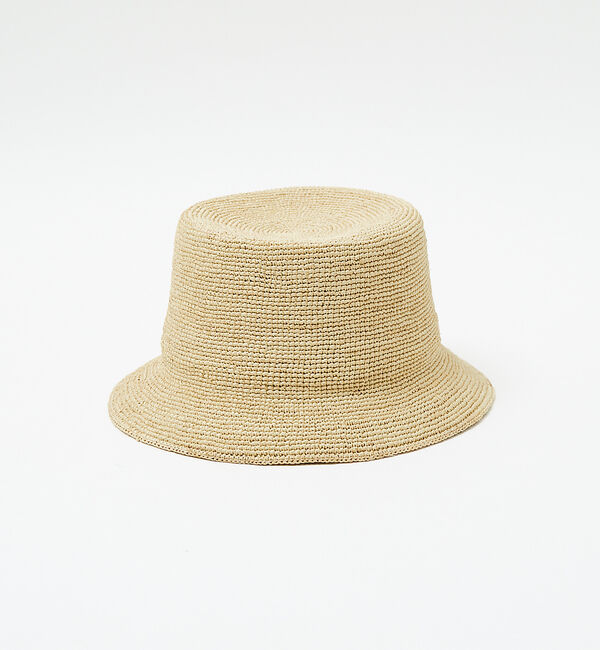 ABAHOUSE「【RUBEN/ルーベン】 RAFFIA BUCKET HAT　ラフィアバケットハ」|その他|ベージュ