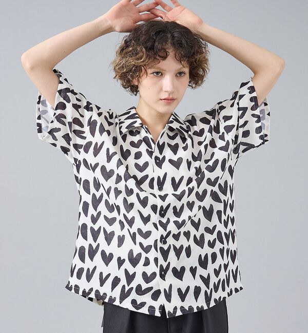 ABAHOUSE「【Revo. / レヴォ】TH-4082 ハートペイント ドットパターン ボック」|シャツ・ブラウス|