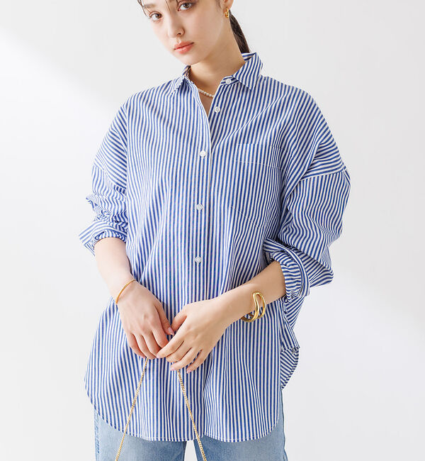 Rouge vif「コットンブロードタックフォルムシャツ」|シャツ・ブラウス|