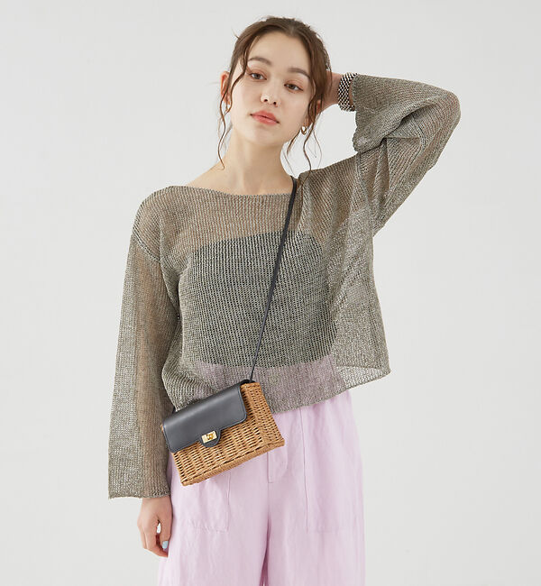 Rouge vif「麻混ペーパーヤーンプルオーバー」|ニット・セーター|