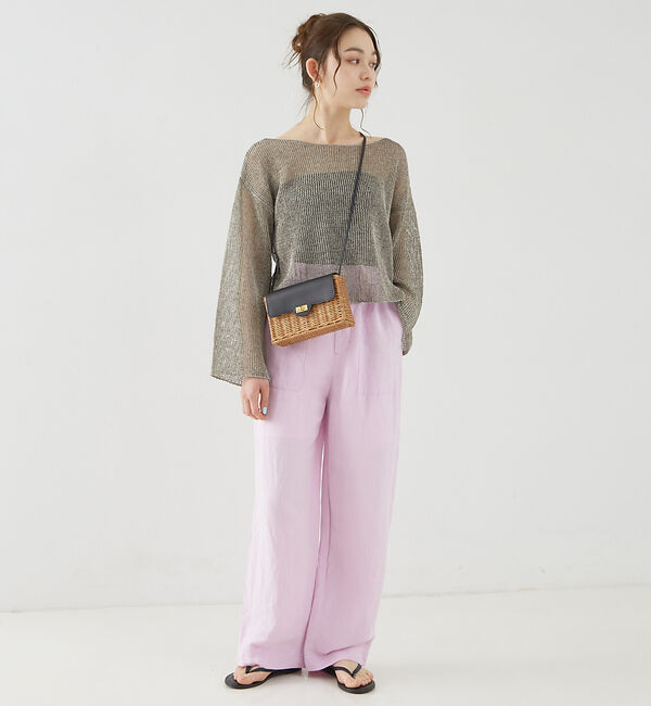 Rouge vif「麻混ペーパーヤーンプルオーバー」|ニット・セーター|