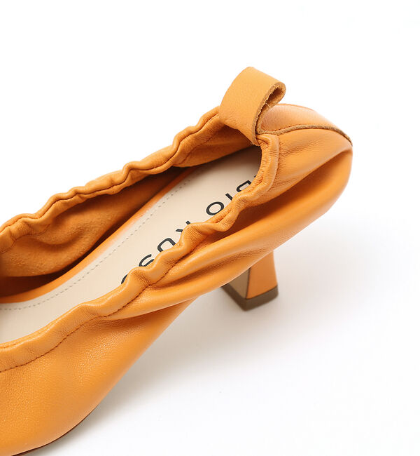 AU BANNISTER「●【別注】FABIO RUSCONI スクエアトゥギャザーパンプス」|パンプス|