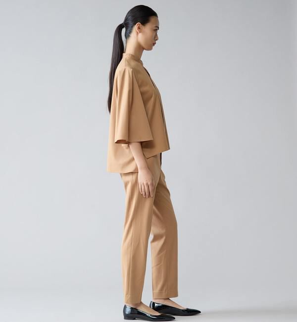 TIARA「フレアスリーブバンドカラーブラウス」|シャツ・ブラウス|