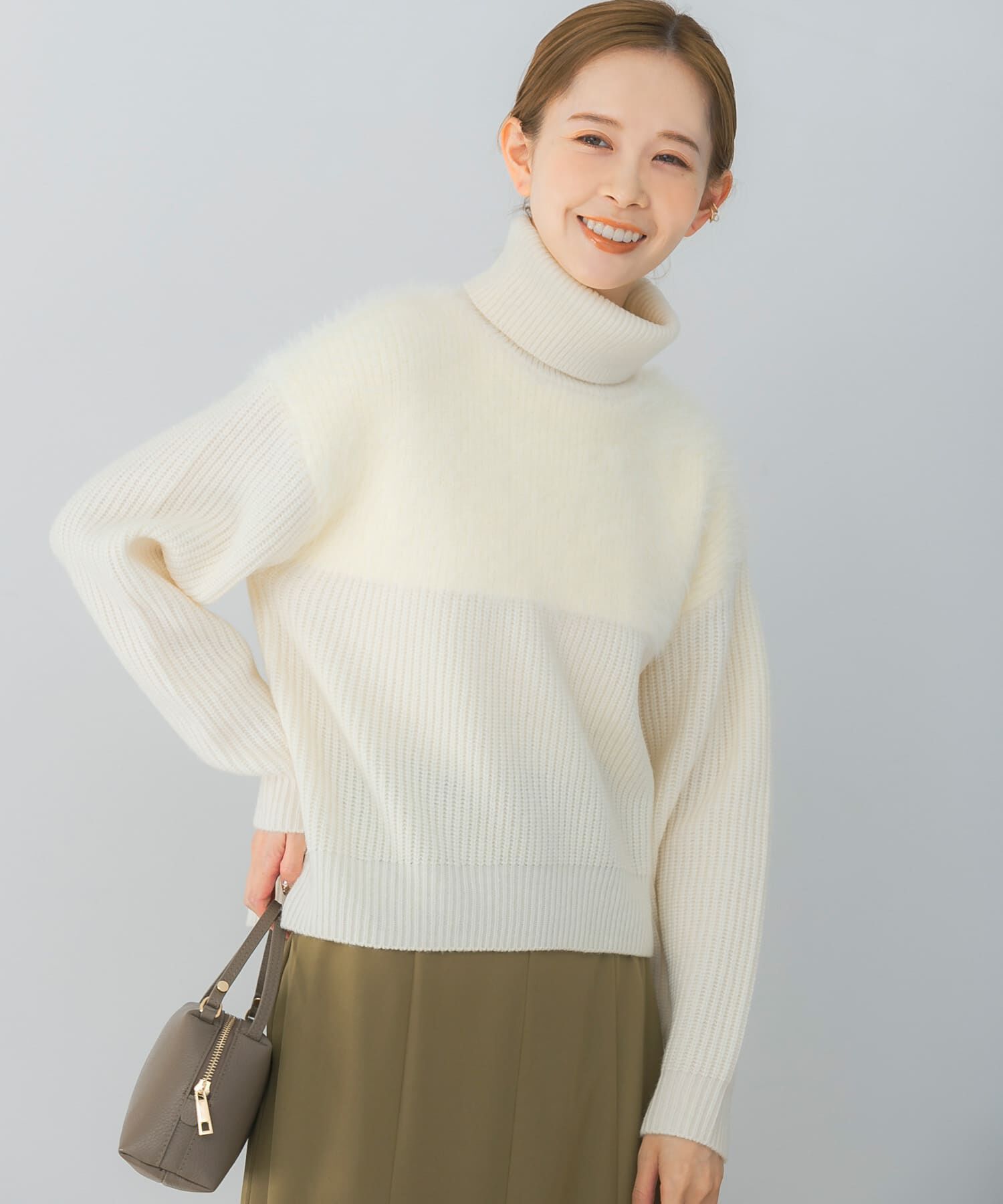 URBAN RESEARCH ROSSO「エアリーヤーンドッキングニットプルオーバー」|ニット・セーター|