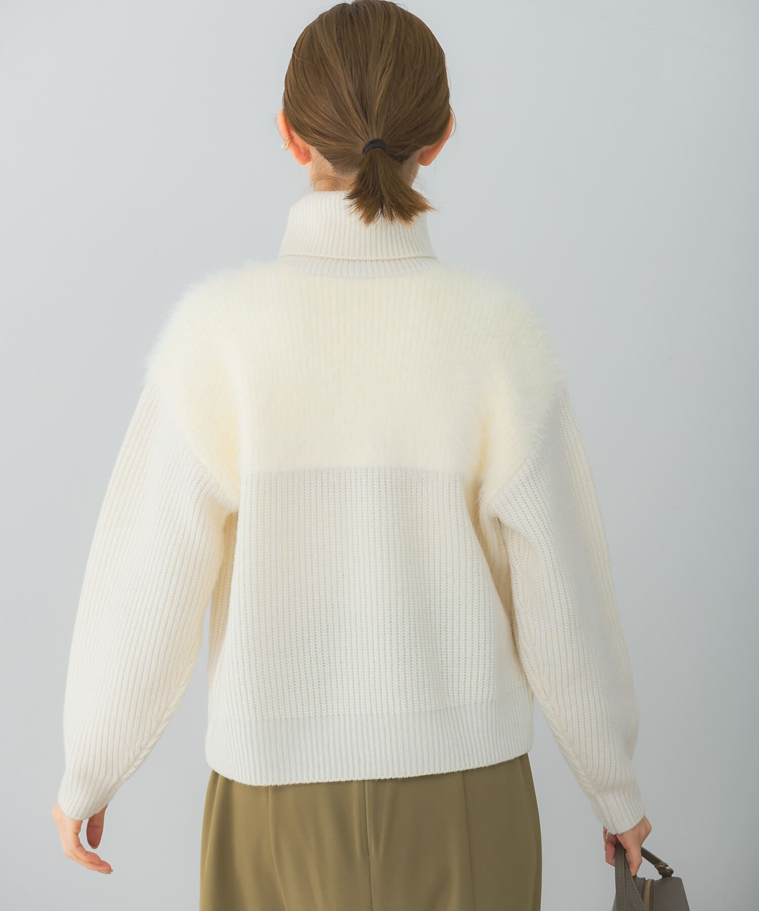 URBAN RESEARCH ROSSO「エアリーヤーンドッキングニットプルオーバー」|ニット・セーター|