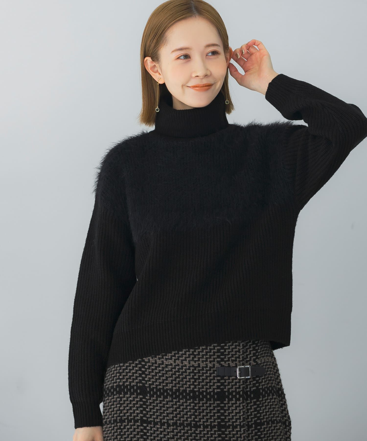 URBAN RESEARCH ROSSO「エアリーヤーンドッキングニットプルオーバー」|ニット・セーター|