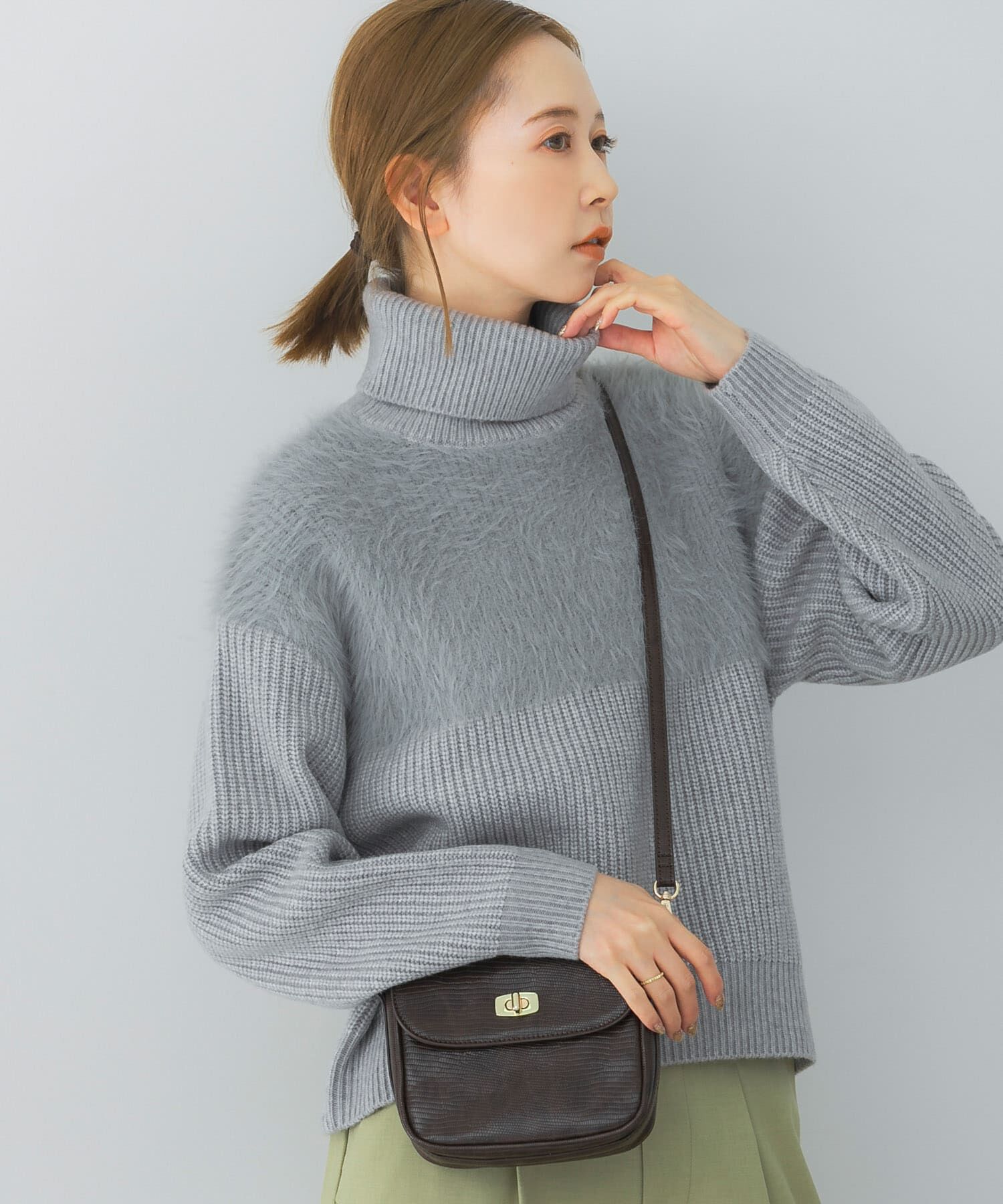 URBAN RESEARCH ROSSO「エアリーヤーンドッキングニットプルオーバー」|ニット・セーター|