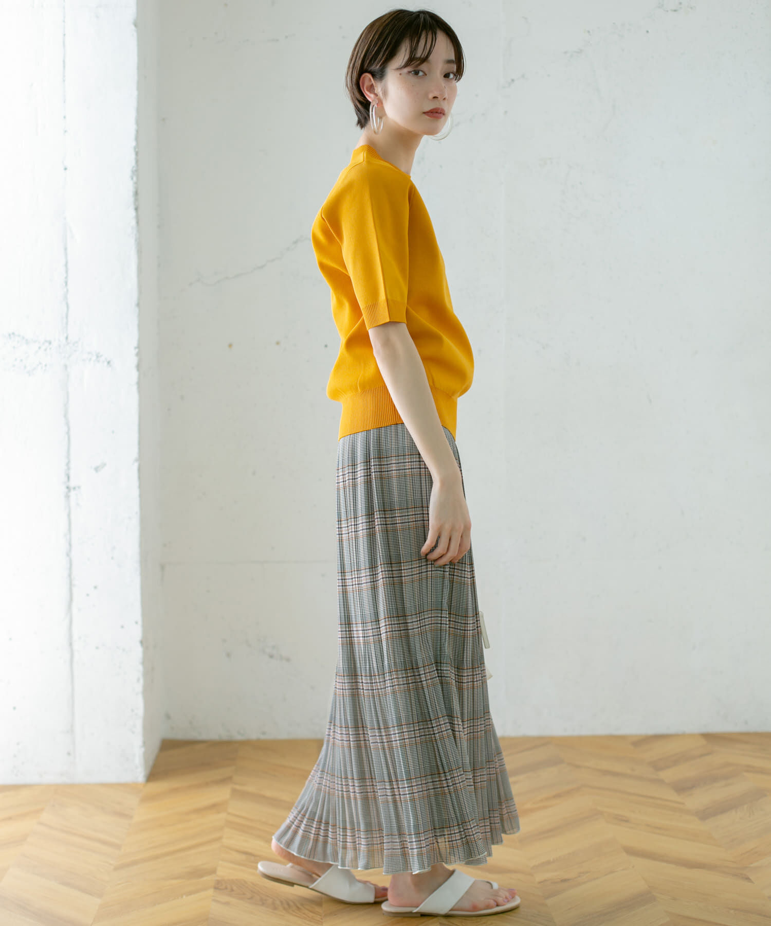  「チェック消しプリーツスカート&there4;」|スカート|