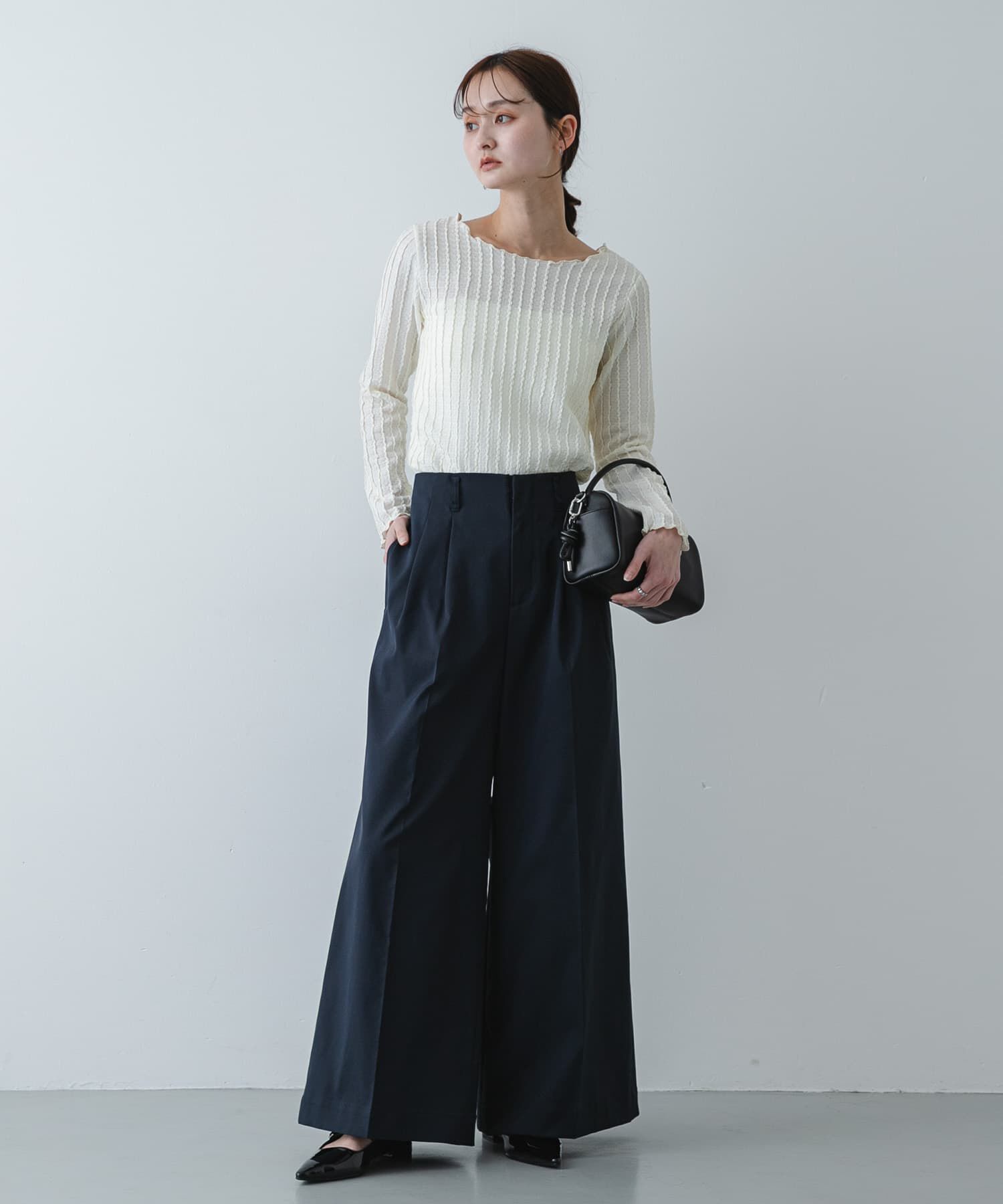 SENSE OF PLACE by URBAN RESEARCH「ジャガードクロップドトップ」|Tシャツ・カットソー|