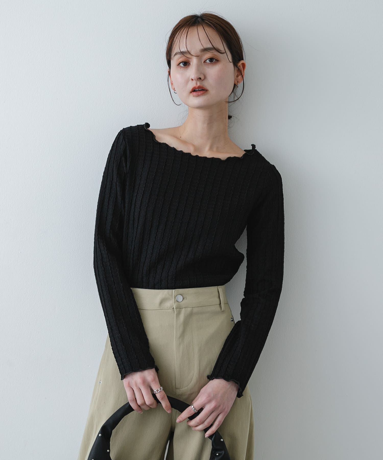 SENSE OF PLACE by URBAN RESEARCH「ジャガードクロップドトップ」|Tシャツ・カットソー|