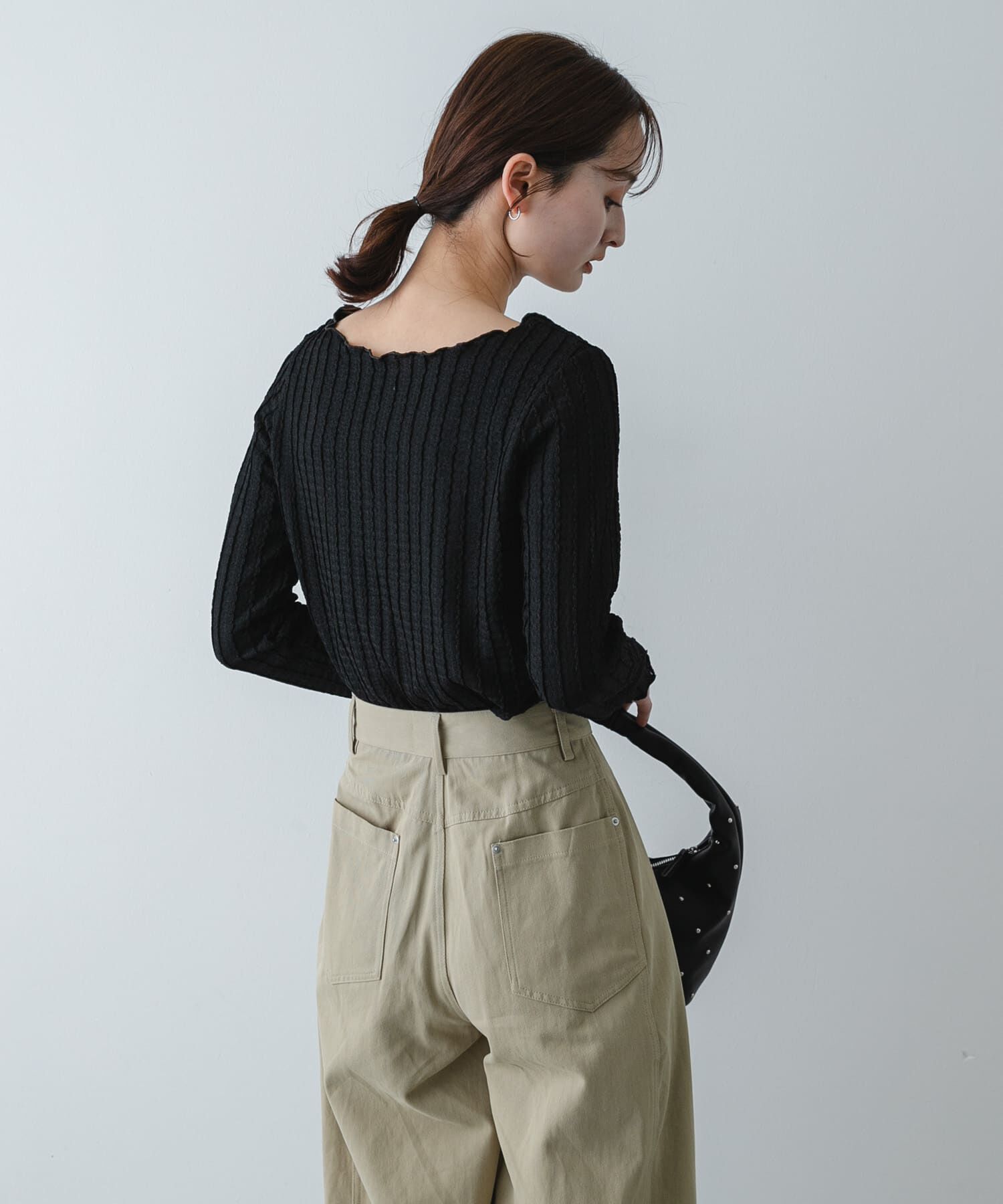 SENSE OF PLACE by URBAN RESEARCH「ジャガードクロップドトップ」|Tシャツ・カットソー|