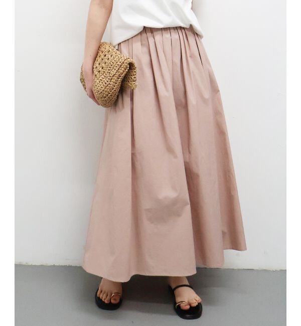  「【撥水・UV・接触冷感】ギャザースカート」|スカート|Ｌ／ピンク