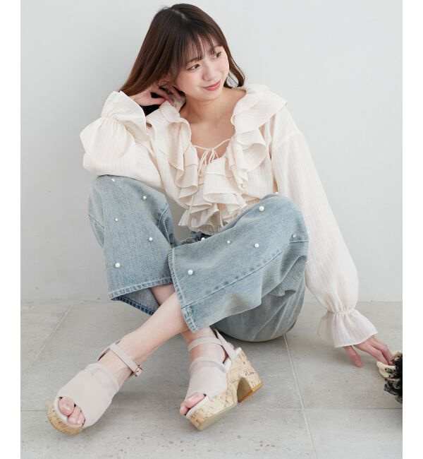  「スカラップシアーサンダル」|サンダル|