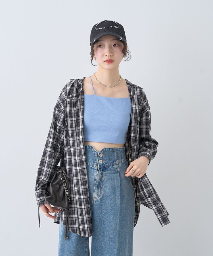 earth music&ecology「アシメショルダーショートキャミソール」|インナー|