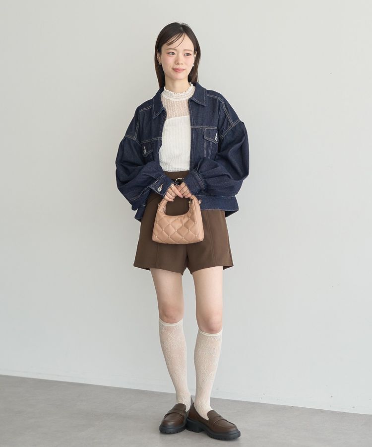 earth music&ecology「スタッズキルトバッグ」|ハンドバッグ|